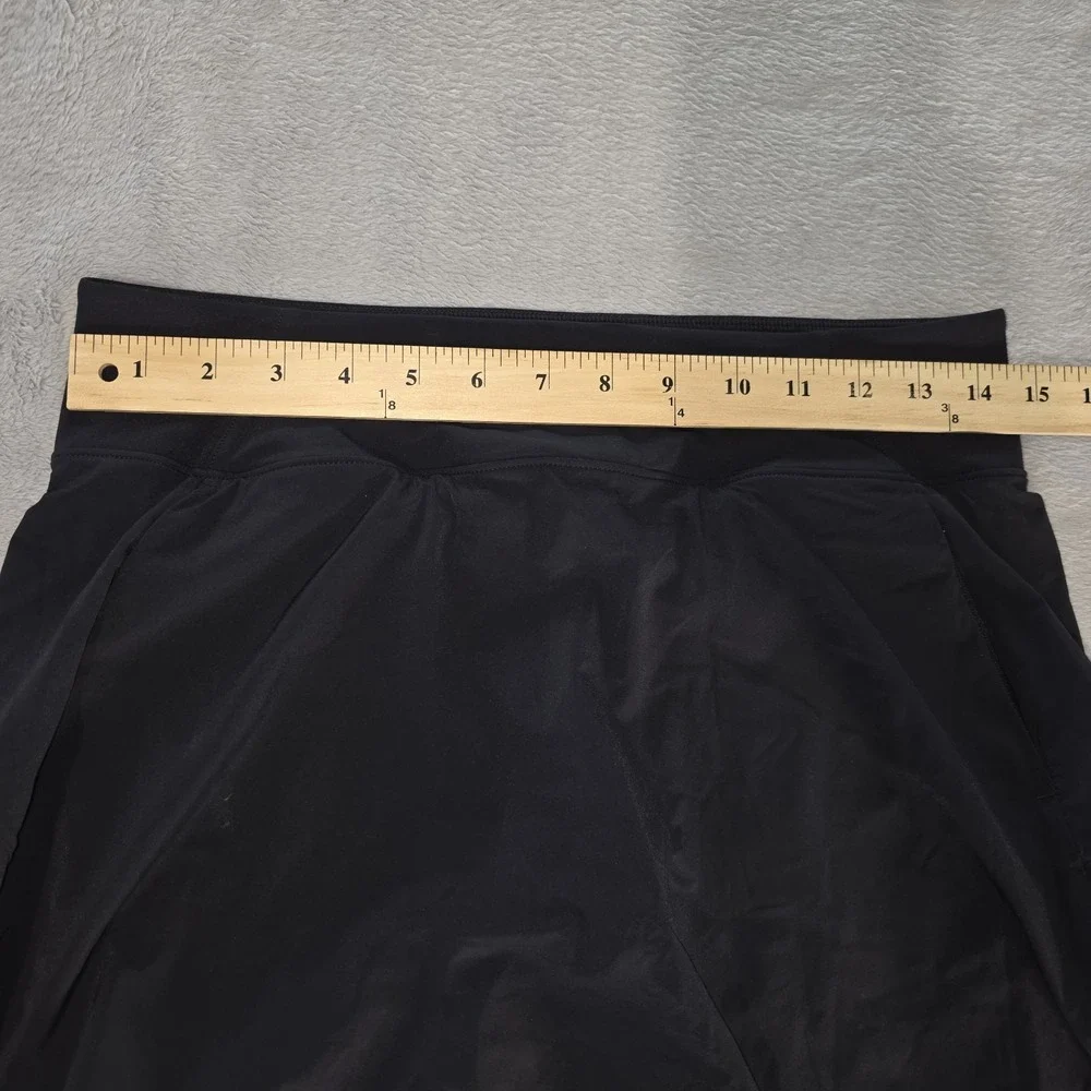 Nike Dri Fit‎ Skort Womens M Black Lined Stretch Golf Tennis Pleated Athleisure